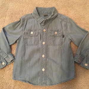 Toddler Boy Denim Long Sleeved Shirt 2T